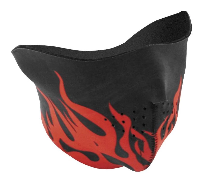 Zan Headgear Riding Gear ZANheadgear Flames Neoprene Half Mask 1 Zan Headgear Riding Gear ZANheadgear Flames Neoprene Half Mask
