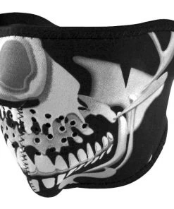 Zan Headgear Headwear ZANheadgear Skull Neoprene Half Mask -Cheap Clothing Store face mask neo chrm skull chrome