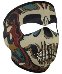 Zan Headgear Headwear ZANheadgear Skull Neoprene Full Face Mask -Cheap Clothing Store zan headgear full face neoprene mask psychadelic skull