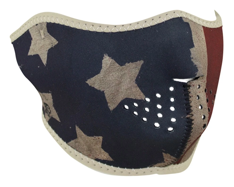 Zan Headgear Headwear ZANheadgear Patriotic Neoprene Half Face Mask 2 Zan Headgear Headwear ZANheadgear Patriotic Neoprene Half Face Mask - Image 2