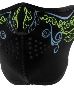 Zan Headgear Headwear ZANheadgear Glow In The Dark Neoprene Half Mask -Cheap Clothing Store zan headgear half mask glw in dark venetn venetian