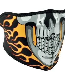 Zan Headgear Headwear ZANheadgear Skull Neoprene Half Mask -Cheap Clothing Store zans skull neoprene half mask burning skull